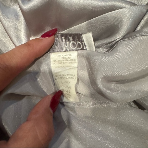 Val Mode Vintage Fairy Slip Dress Nightgown Beige Ivory Lace Trim Size L - Picture 4 of 5